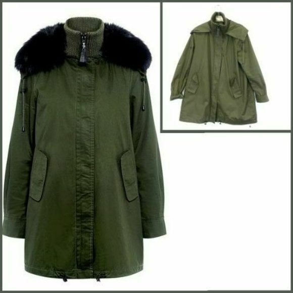 Derek Lam Jackets & Blazers - DEREK LAM 10 CROSSBY Women’s Army Green Parka Jacket 6 SMALL Lightweight Pockets
